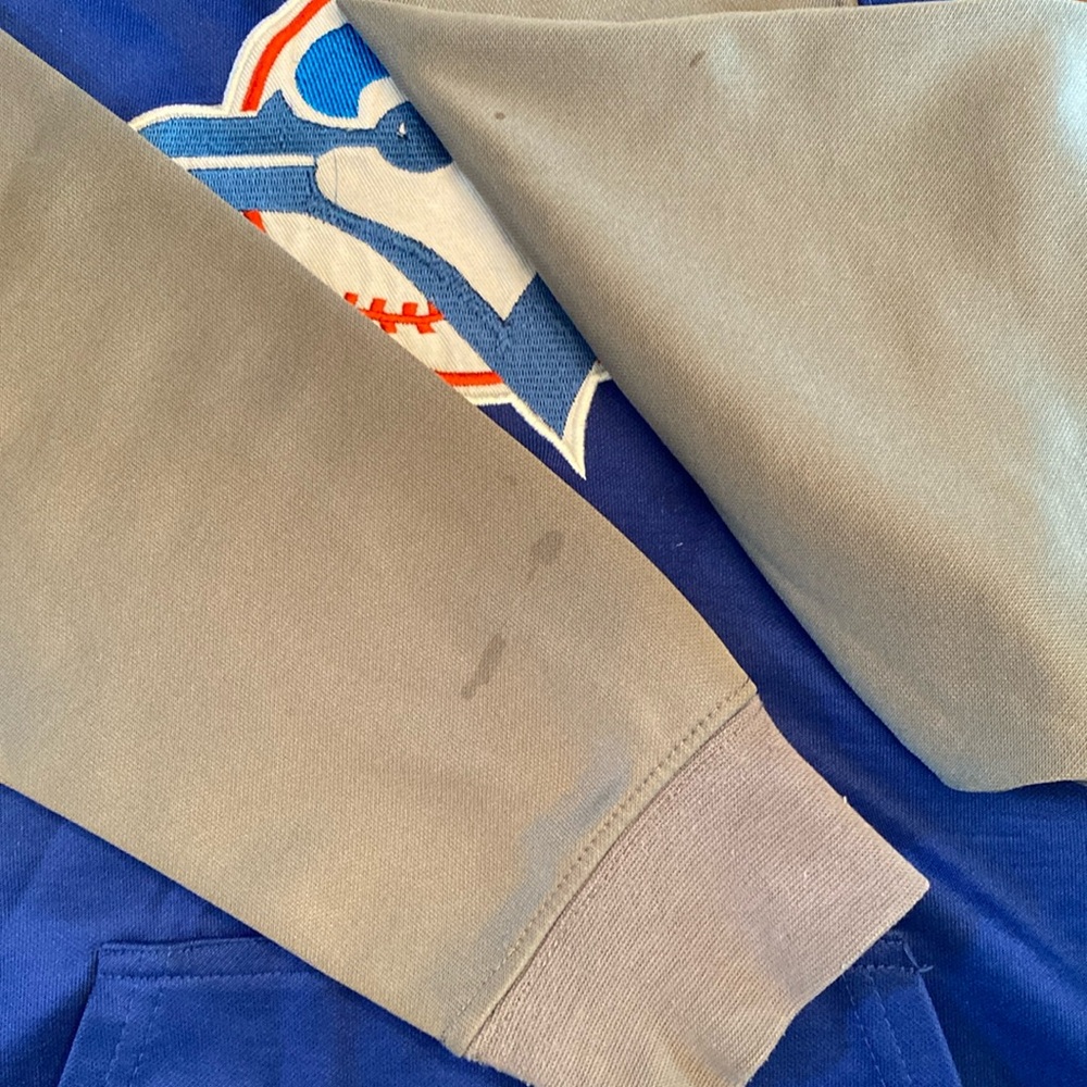 MLB Toronto Blue Jays Kids Large Pullover Hoodie Sweatshirt Blue Embroidered - Picture 6 of 6